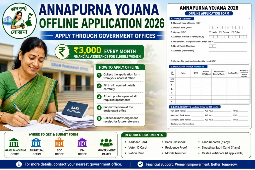 Annapurna Yojana Offline Application 2026: Form Download, Registration Process, Required Documents & Complete Guide